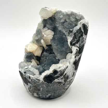 Natural Stilbite & Chalcedony Mineral Specimen - Gem Avenue