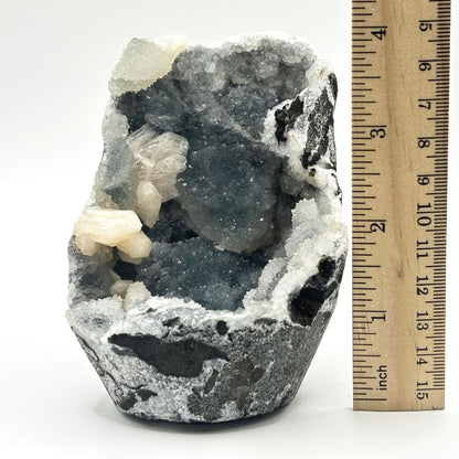 Natural Stilbite & Chalcedony Mineral Specimen - Gem Avenue