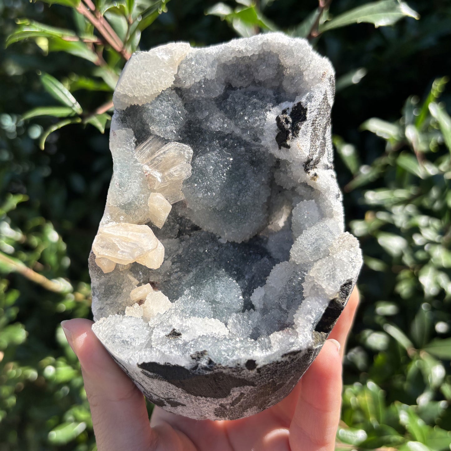 Natural Stilbite & Chalcedony Mineral Specimen - Gem Avenue