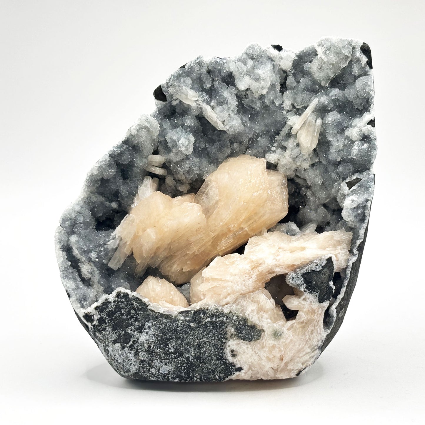Natural Stilbite, Chalcedony Mineral Specimen - Gem Avenue