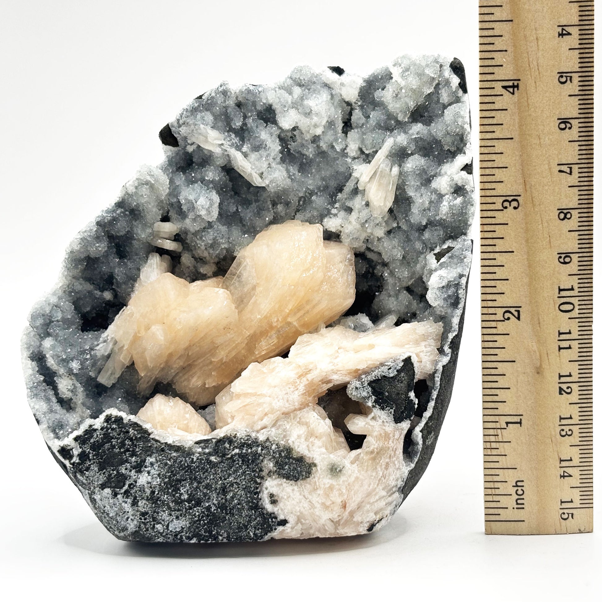 Natural Stilbite, Chalcedony Mineral Specimen - Gem Avenue