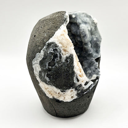 Natural Calcite, Stilbite & Chalcedony Mineral Specimen - Gem Avenue