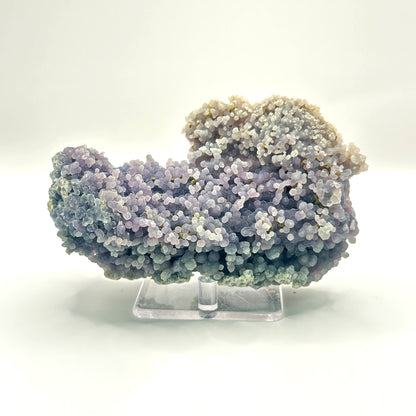 Natural Grape Agate Mineral Specimen with Stunning Purple Crystal Clusters for Healing & Decorative Display - RMI851