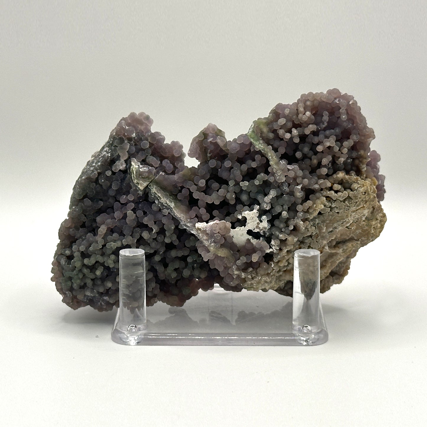Natural Purple Grape Agate Mineral Specimen with Beautiful Crystal Formations for Meditation & Home Decor - RMI852
