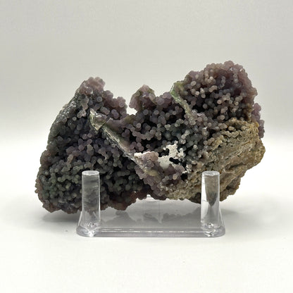 Natural Purple Grape Agate Mineral Specimen with Beautiful Crystal Formations for Meditation & Home Decor - RMI852