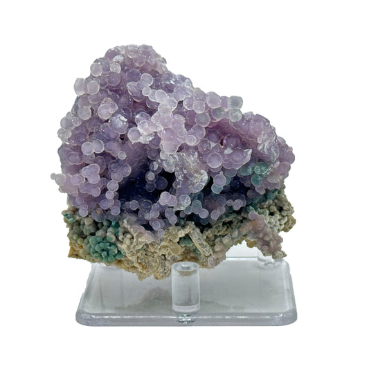 Natural Purple Grape Agate Mineral Specimen with Unique Crystal Formations for Meditation & Home Decor - RMI853