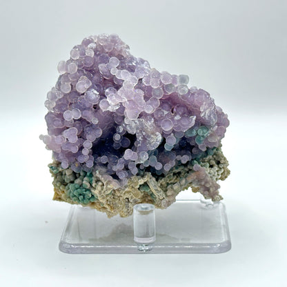 Natural Purple Grape Agate Mineral Specimen with Unique Crystal Formations for Meditation & Home Decor - RMI853