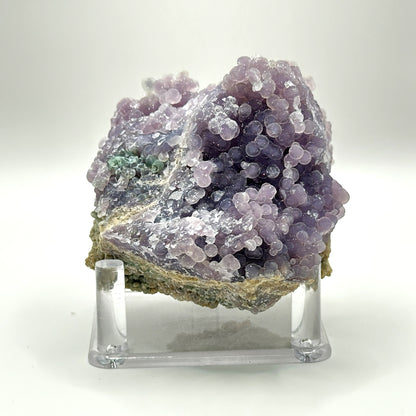 Natural Purple Grape Agate Mineral Specimen with Unique Crystal Formations for Meditation & Home Decor - RMI853