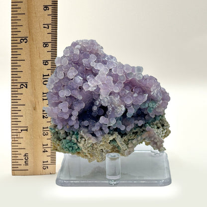 Natural Purple Grape Agate Mineral Specimen with Unique Crystal Formations for Meditation & Home Decor - RMI853