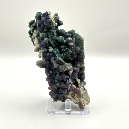 Natural Purple and Green Grape Agate Mineral Specimen with Unique Crystal Formations for Energy Healing & Home Decor - RMI854