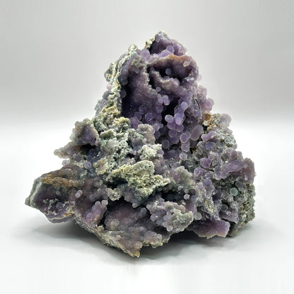 Natural Purple Grape Agate Mineral Specimen with Unique Crystal Formations for Energy Healing, Meditation & Home Decor - RMI855