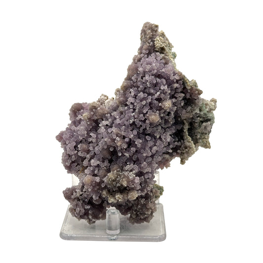 Natural Purple Grape Agate Mineral Specimen with Beautiful Crystal Formations for Meditation & Home Decor - RMI858