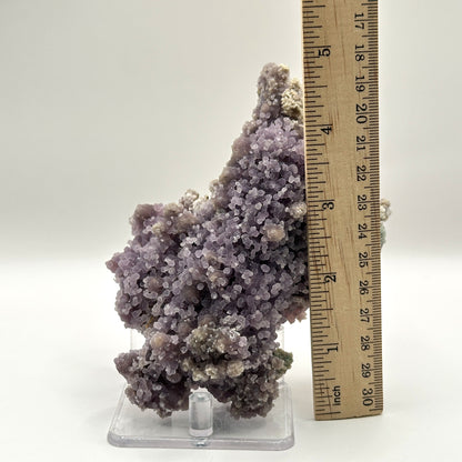 Natural Purple Grape Agate Mineral Specimen with Beautiful Crystal Formations for Meditation & Home Decor - RMI858