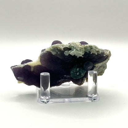 Natural Purple Grape Agate Mineral Specimen with Unique Crystal Formations for Meditation & Home Decor - RMI859