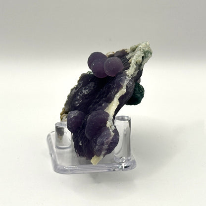 Natural Purple Grape Agate Mineral Specimen with Unique Crystal Formations for Meditation & Home Decor - RMI859