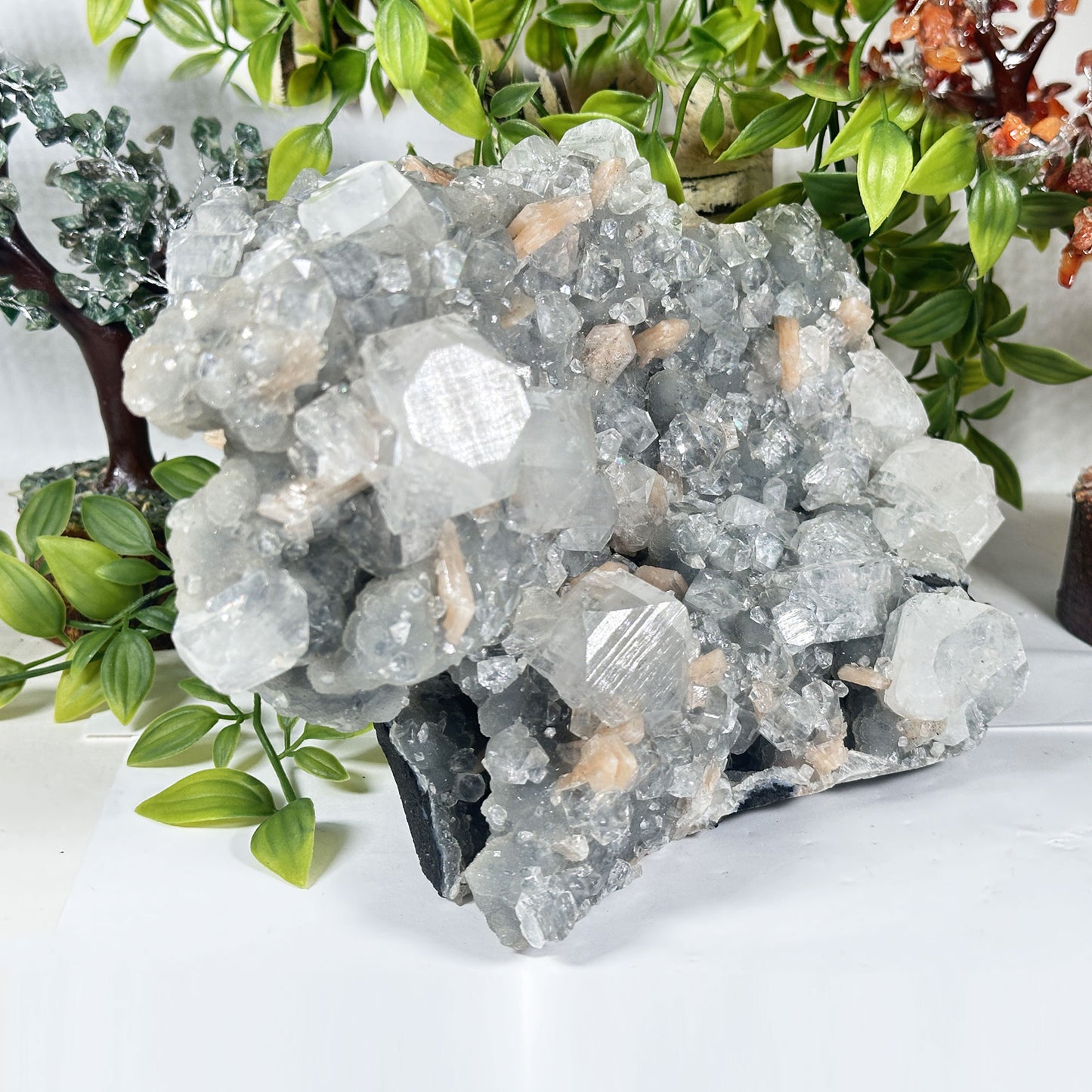 Apophyllite Stilbite & Chalcedony Mineral Specimen - Gem Avenue Retail