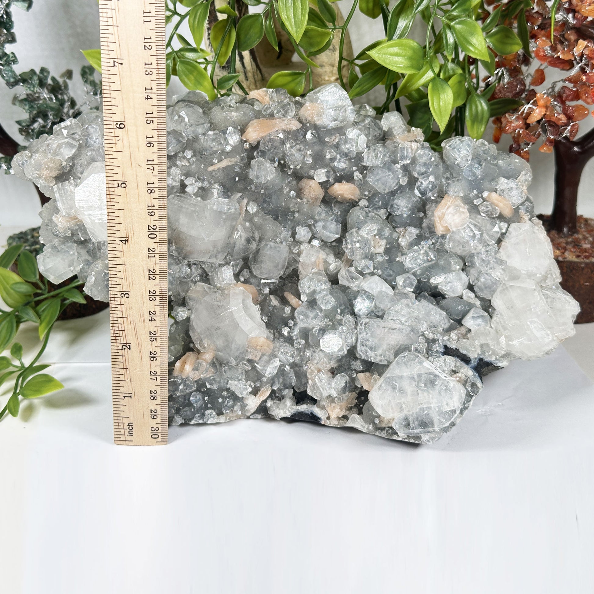 Apophyllite Stilbite & Chalcedony Mineral Specimen - Gem Avenue Retail