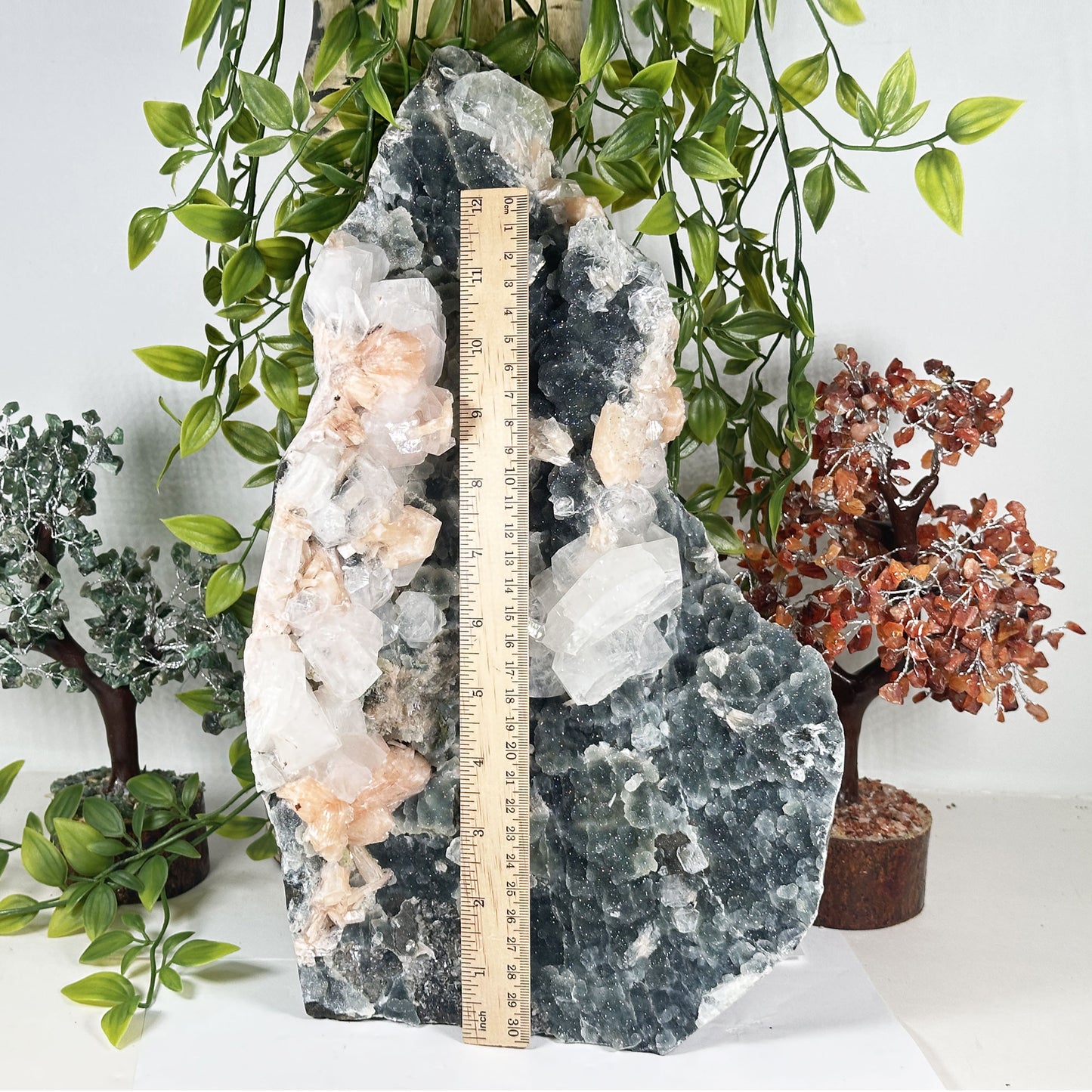 Chalcedony,Stilbite & Apophyllite Mineral Specimen - Gem Avenue Retail