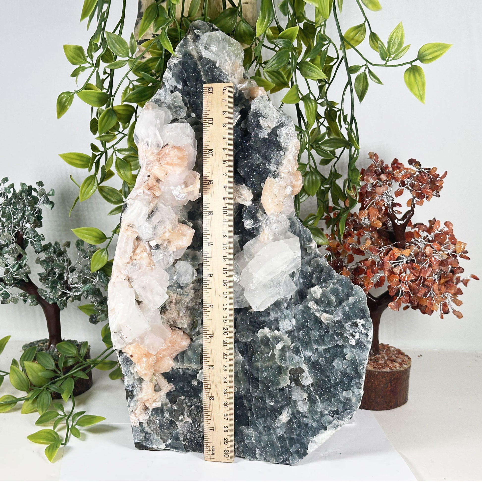 Chalcedony,Stilbite & Apophyllite Mineral Specimen - Gem Avenue Retail