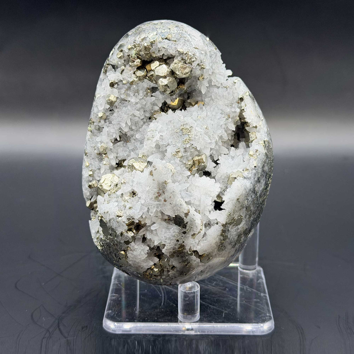 Pyrite With Quartz Mineral Specimen - Gem Avenue Ratail