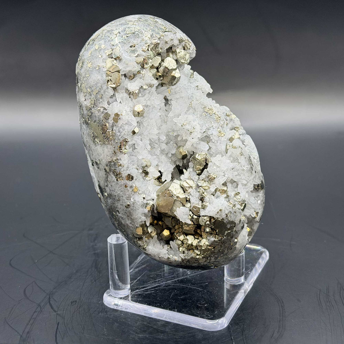 Pyrite With Quartz Mineral Specimen - Gem Avenue Ratail