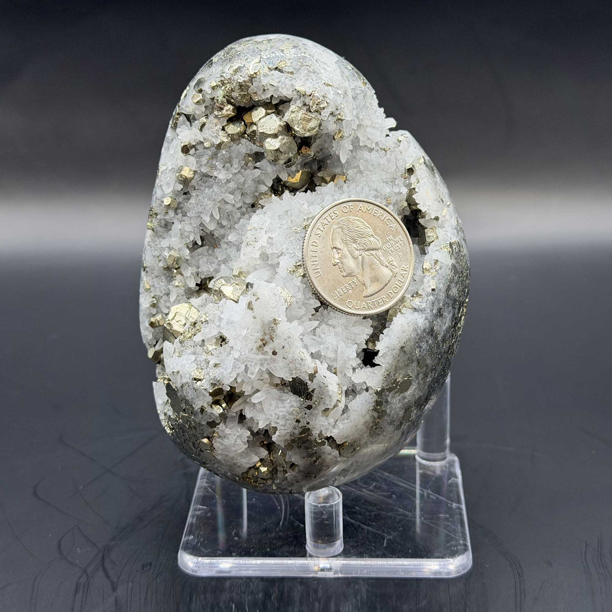 Pyrite With Quartz Mineral Specimen - Gem Avenue Ratail