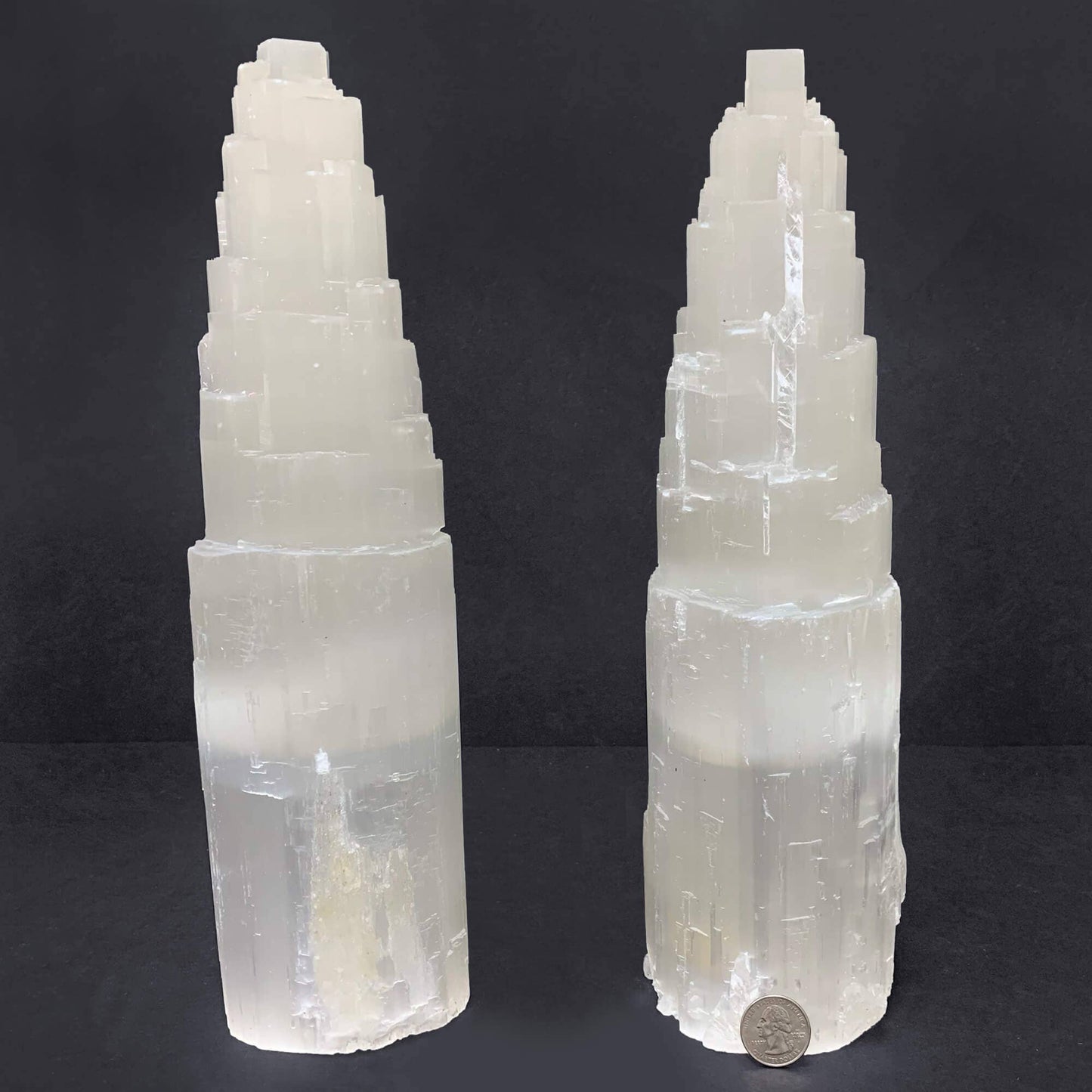Self-Standing Selenite Crystal Pagoda Tower – Natural Healing Stone for Energy Cleansing, Meditation, Alignment – Spiritual Home Décor & Protection Crystal - 12-0156