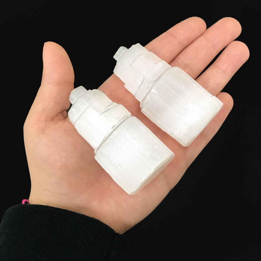 Self-Standing Selenite Crystal Pagoda Tower – Natural Healing Stone for Energy Cleansing, Meditation, Alignment – Spiritual Home Décor & Protection Crystal - 12-0156