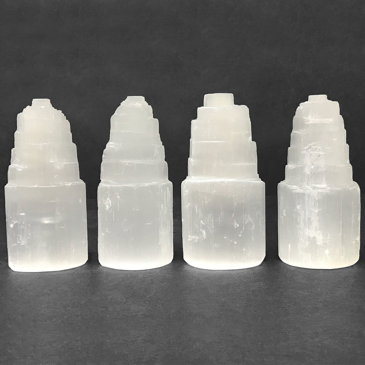 Self-Standing Selenite Crystal Pagoda Tower – Natural Healing Stone for Energy Cleansing, Meditation, Alignment – Spiritual Home Décor & Protection Crystal - 12-0156