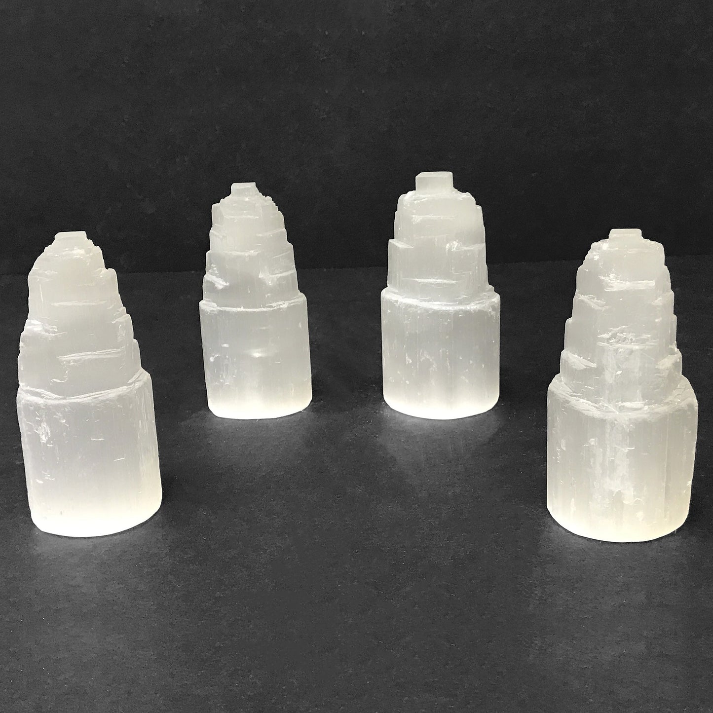 Self-Standing Selenite Crystal Pagoda Tower – Natural Healing Stone for Energy Cleansing, Meditation, Alignment – Spiritual Home Décor & Protection Crystal - 12-0156