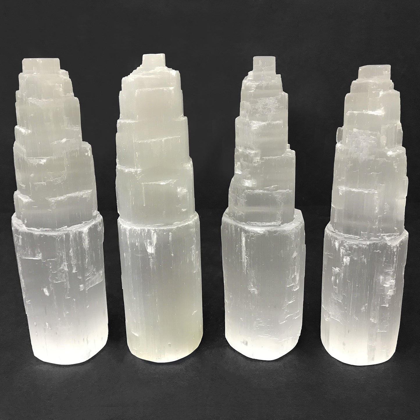 Self-Standing Selenite Crystal Pagoda Tower – Natural Healing Stone for Energy Cleansing, Meditation, Alignment – Spiritual Home Décor & Protection Crystal - 12-0156