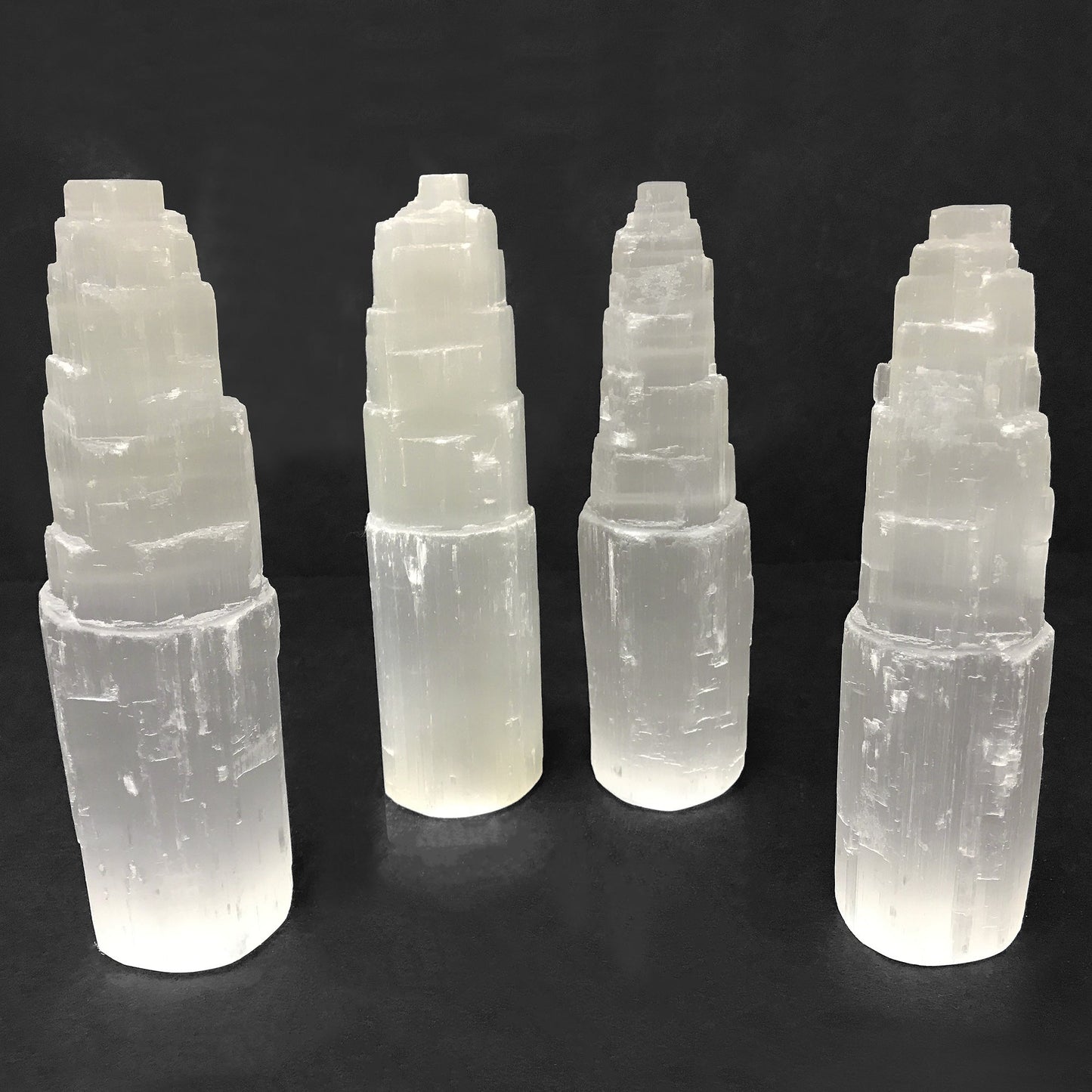 Self-Standing Selenite Crystal Pagoda Tower – Natural Healing Stone for Energy Cleansing, Meditation, Alignment – Spiritual Home Décor & Protection Crystal - 12-0156
