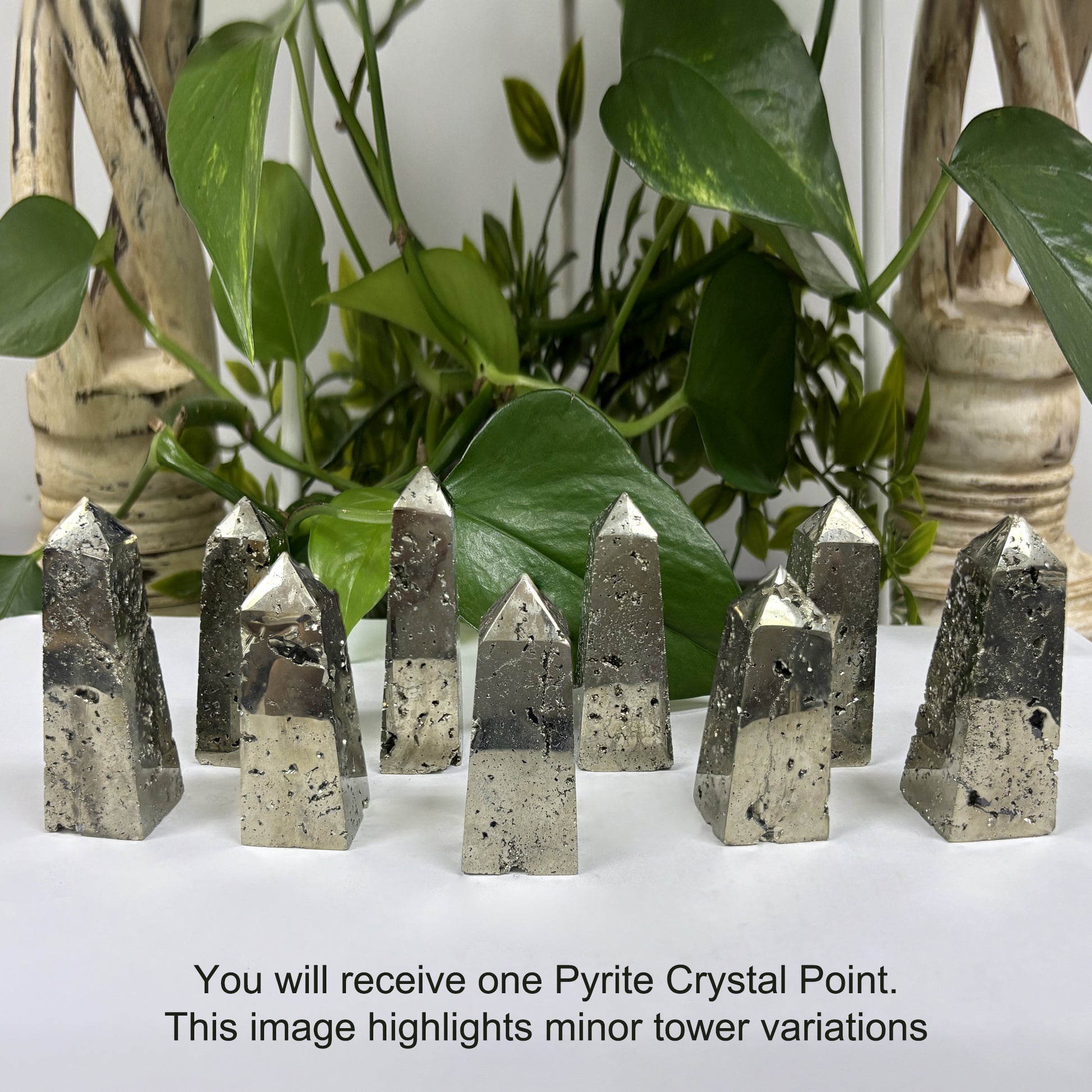 Pyrite Crystal Gemstone Obelisk Tower Point - Gem Avenue