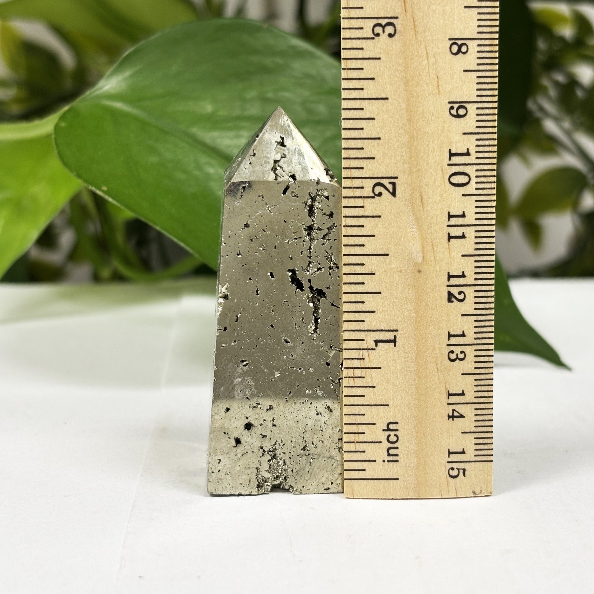 Pyrite Crystal Gemstone Obelisk Tower Point - Gem Avenue