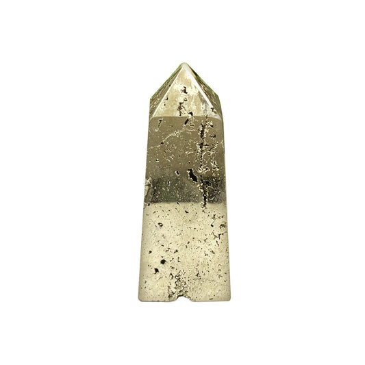 Pyrite Crystal Gemstone Obelisk Tower Point - Gem Avenue