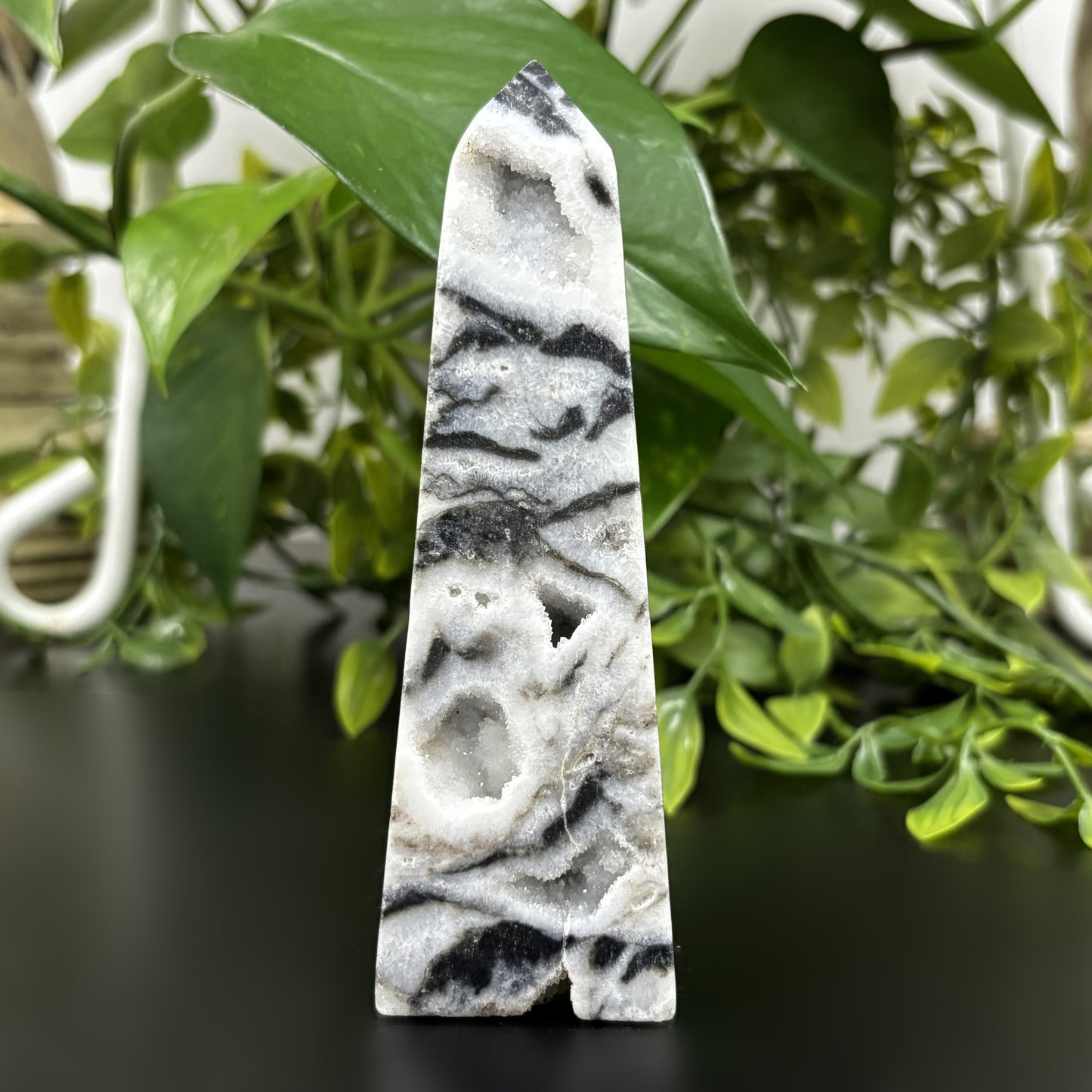 Natural Sphalerite Crystal Gemstone Obelisk Tower Point Polished Stone for Grounding, Energy Boost & Spiritual Growth - RPO465