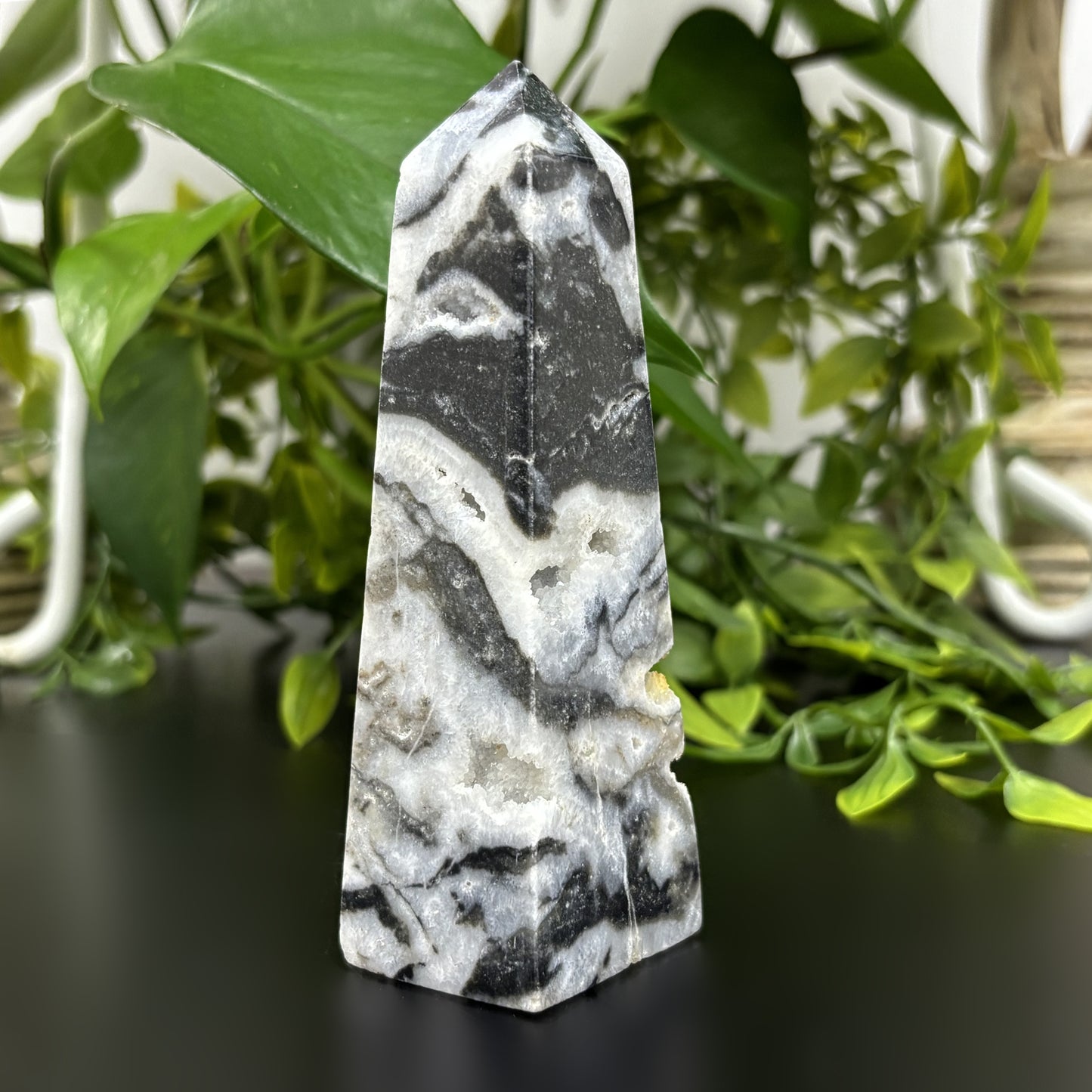 Natural Sphalerite Crystal Gemstone Obelisk Tower Point Polished Stone for Grounding, Energy Boost & Spiritual Growth - RPO465