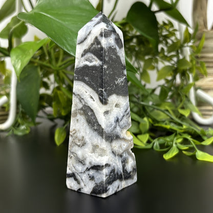 Natural Sphalerite Crystal Gemstone Obelisk Tower Point Polished Stone for Grounding, Energy Boost & Spiritual Growth - RPO465