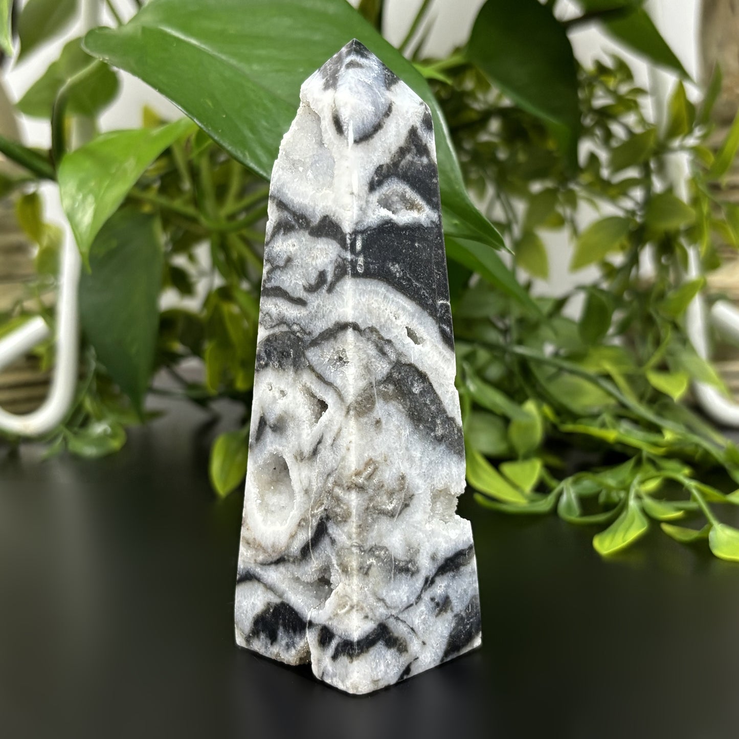 Natural Sphalerite Crystal Gemstone Obelisk Tower Point Polished Stone for Grounding, Energy Boost & Spiritual Growth - RPO465