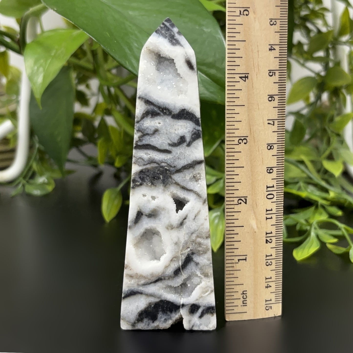 Natural Sphalerite Crystal Gemstone Obelisk Tower Point Polished Stone for Grounding, Energy Boost & Spiritual Growth - RPO465