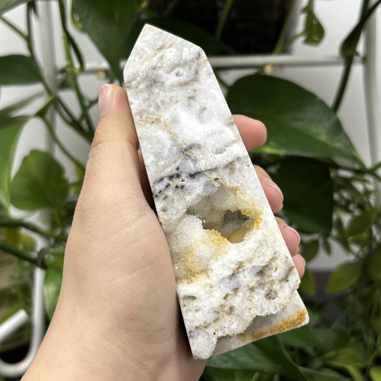 Natural Sphalerite Crystal Gemstone Obelisk Tower Point Polished Stone for Energy, Grounding, Focus & Spiritual Growth - RPO466