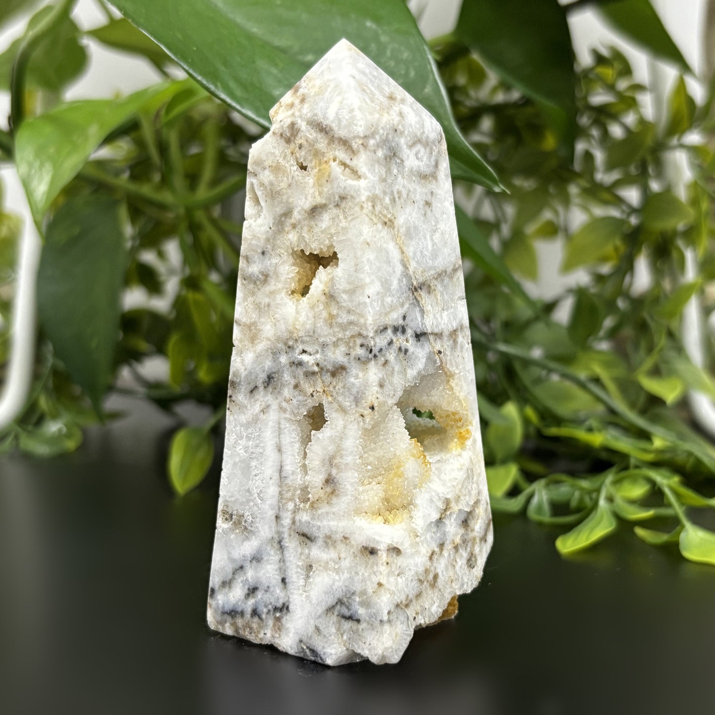Natural Sphalerite Crystal Gemstone Obelisk Tower Point Polished Stone for Energy, Grounding, Focus & Spiritual Growth - RPO466