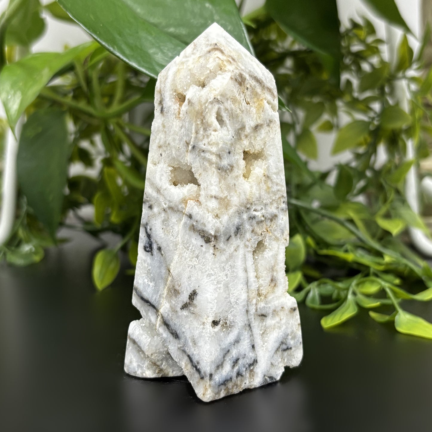 Natural Sphalerite Crystal Gemstone Obelisk Tower Point Polished Stone for Energy, Grounding, Focus & Spiritual Growth - RPO466