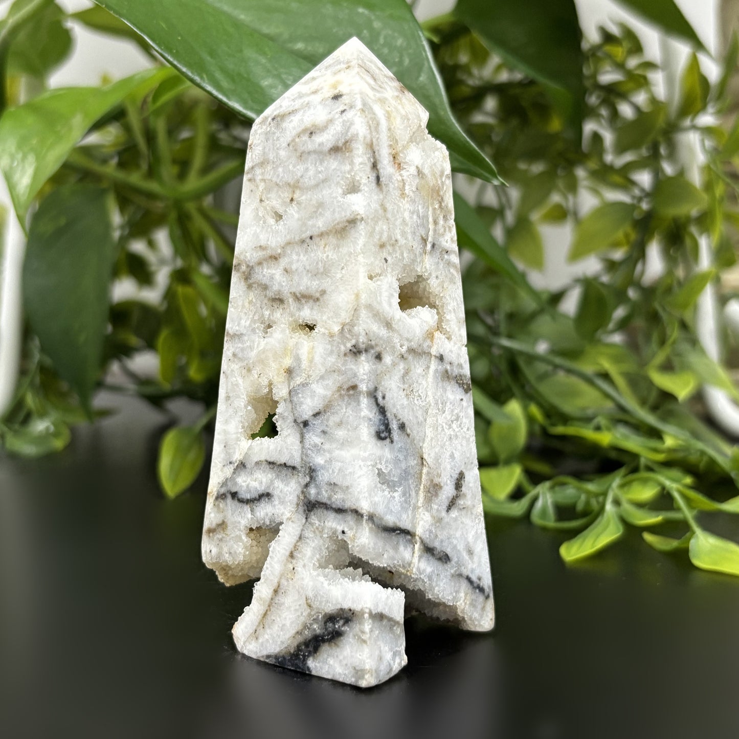 Natural Sphalerite Crystal Gemstone Obelisk Tower Point Polished Stone for Energy, Grounding, Focus & Spiritual Growth - RPO466
