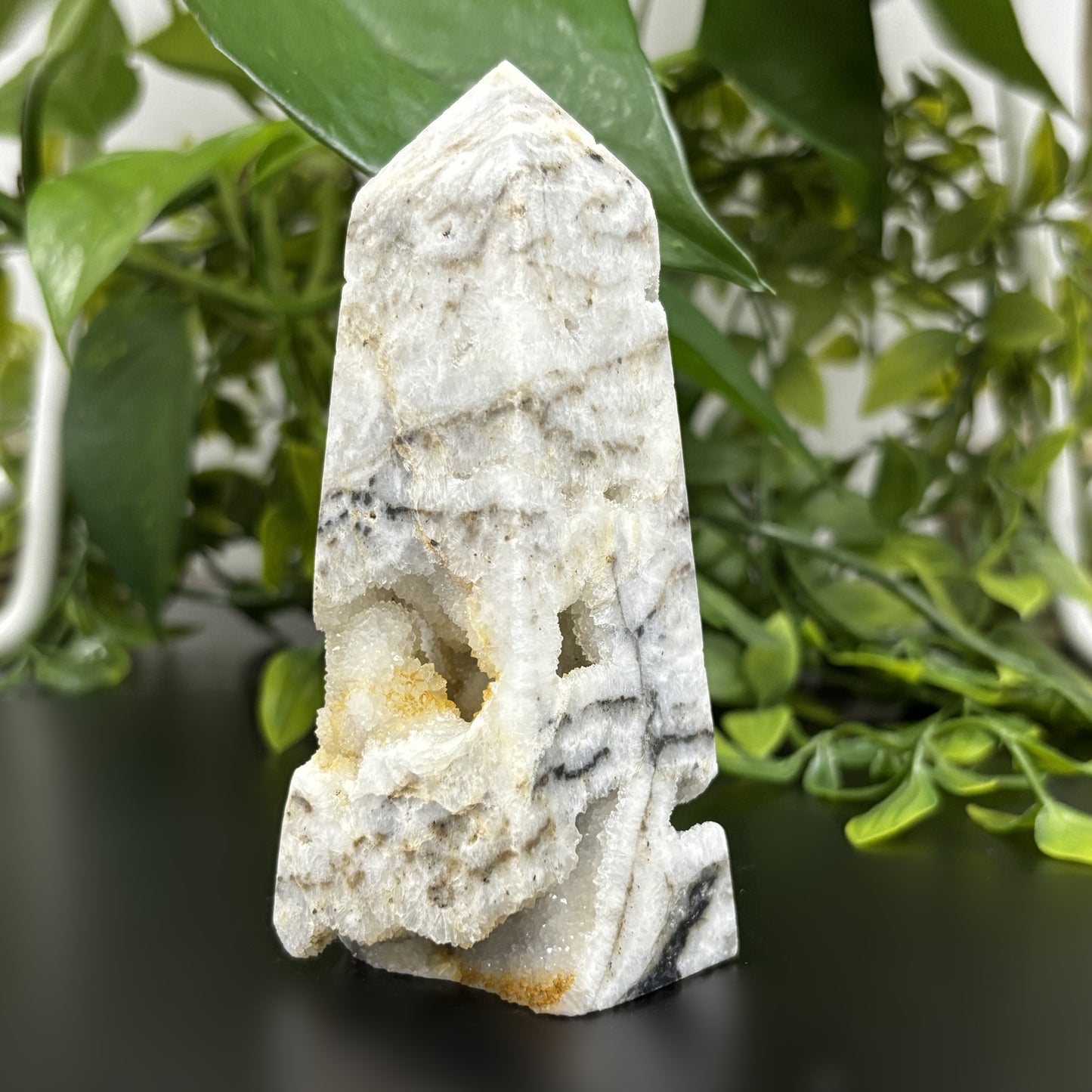 Natural Sphalerite Crystal Gemstone Obelisk Tower Point Polished Stone for Energy, Grounding, Focus & Spiritual Growth - RPO466