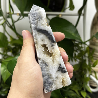 Natural Sphalerite Crystal Obelisk Tower Point Healing Gemstone for Energy, Grounding & Spiritual Growth - RPO467