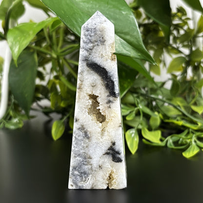 Natural Sphalerite Crystal Obelisk Tower Point Healing Gemstone for Energy, Grounding & Spiritual Growth - RPO467