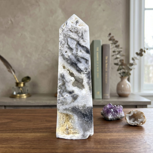 Natural Sphalerite Crystal Obelisk Tower Point Healing Gemstone for Energy, Grounding & Spiritual Clarity - RPO468