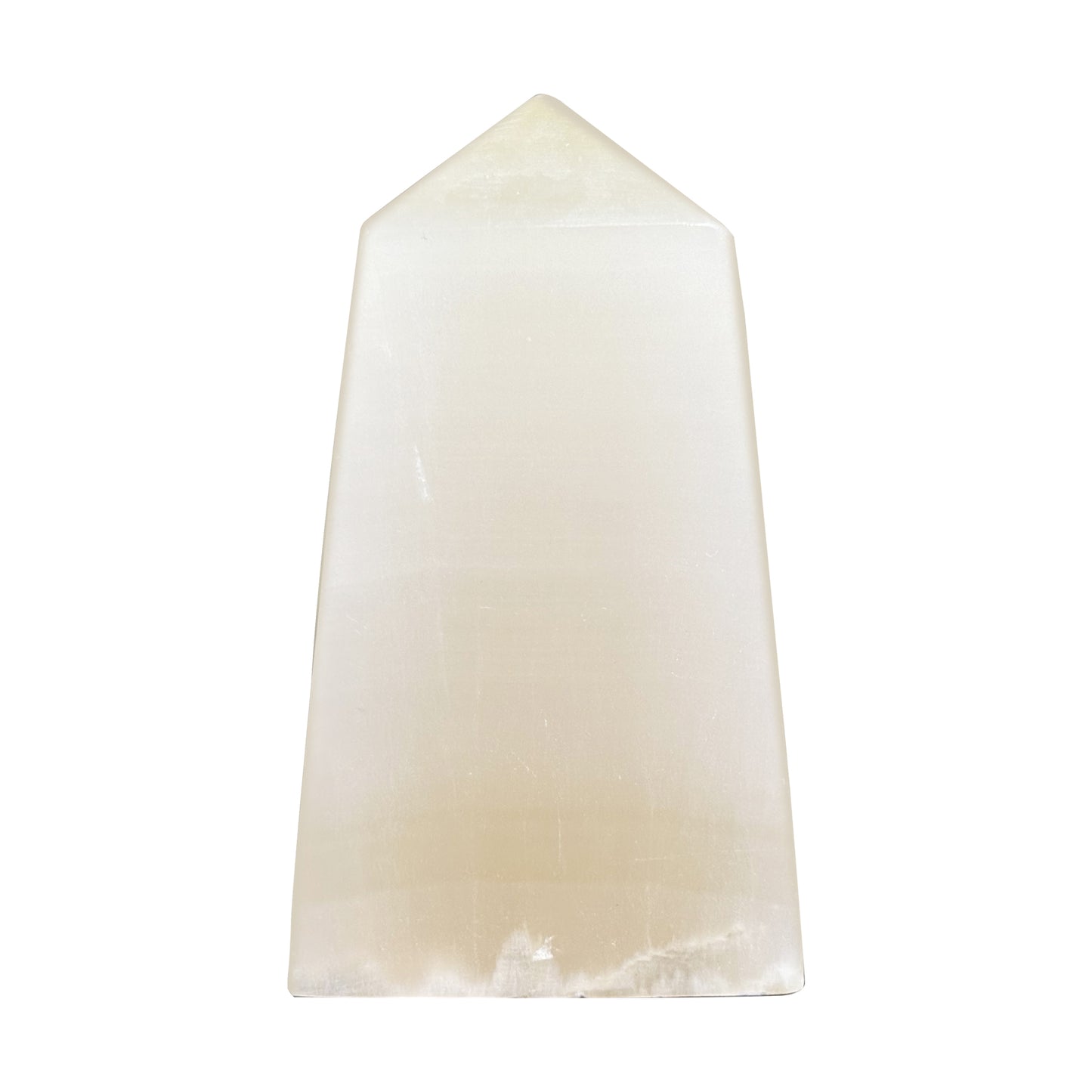 Natural Honey Calcite Crystal Obelisk Tower Point Polished Healing Stone for Energy, Confidence, Focus & Spiritual Growth - RPO471