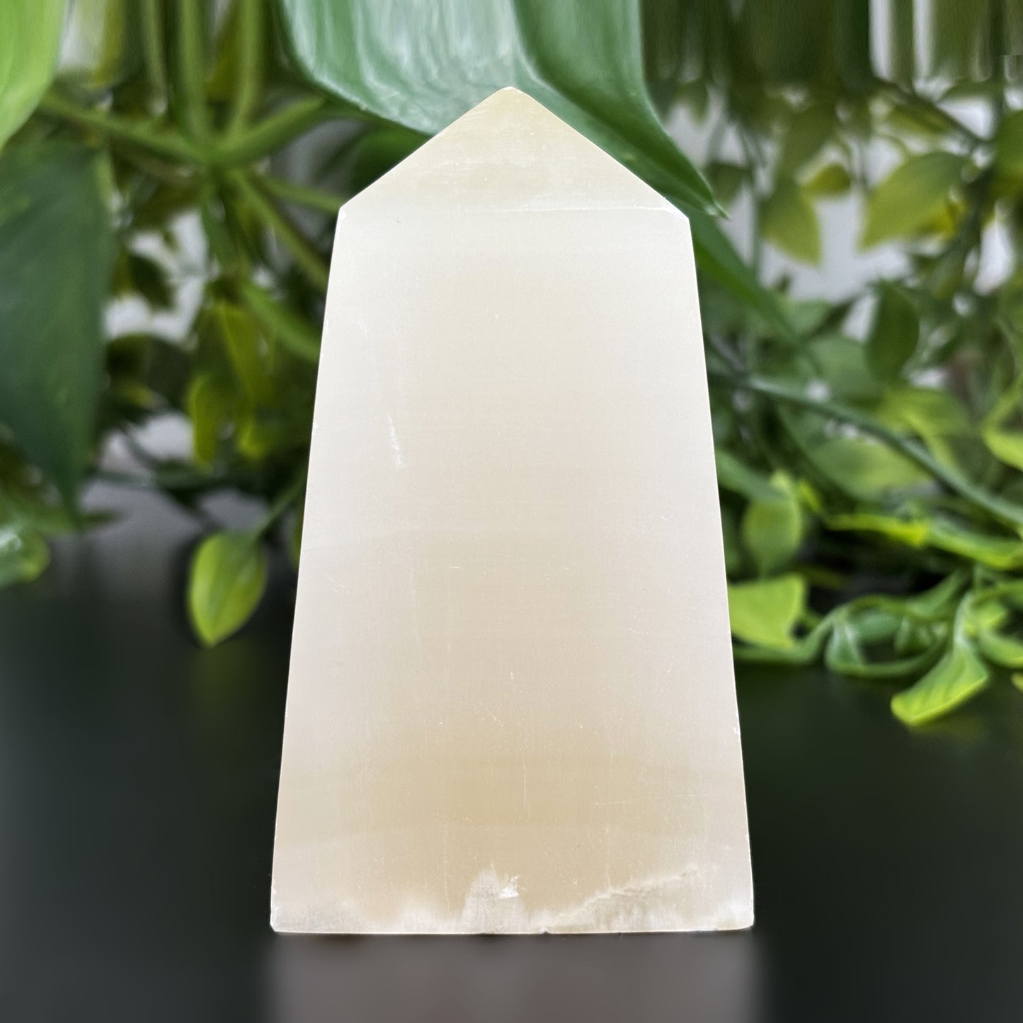 Natural Honey Calcite Crystal Obelisk Tower Point Polished Healing Stone for Energy, Confidence, Focus & Spiritual Growth - RPO471